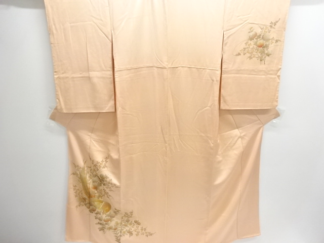金彩花鳥模様訪問着